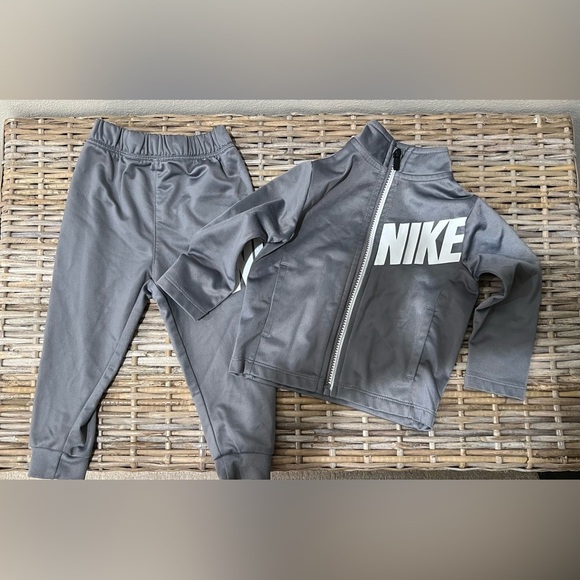 Nike Other - Nike Gray Tracksuit Set, toddler size 18 months, EUC, athletic, sports, zip up